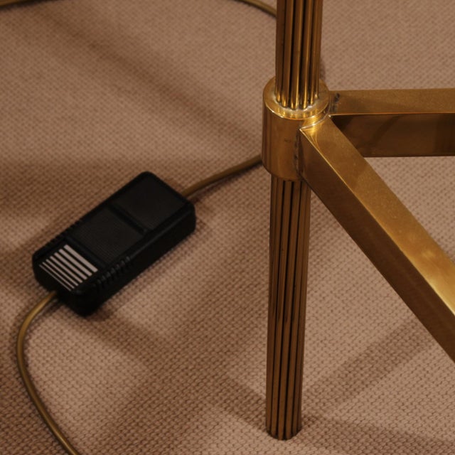Gold Brass Papyrus Floor Lamp by Nucci Valsecchi, Italy, 1970s For Sale - Image 8 of 18