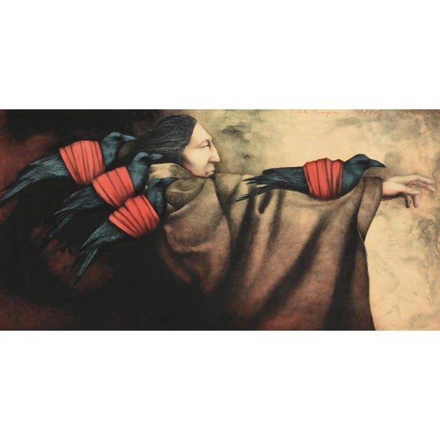 Lakota Messengers is a 1982 original lithograph by Frank Howell. It is an artist's proof, titled, inscribed Artist Proof,...