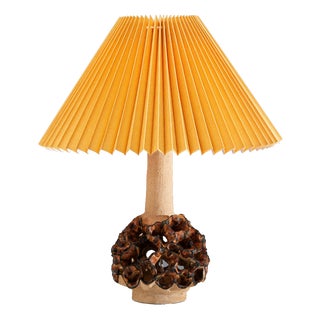Ceramic Decorated Table Lamp, 1960s For Sale