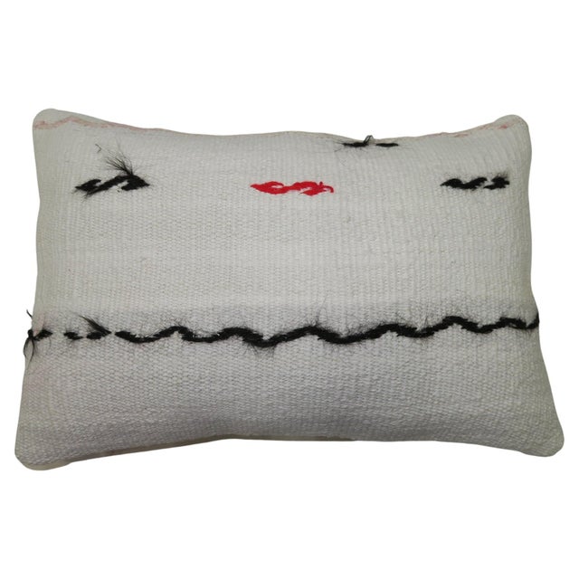 Pillow made from modern Turkish Kilim Measures: 15" x 23".
