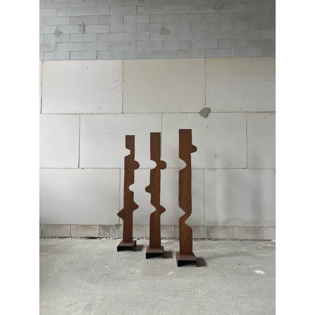 Dutch Artist, Abstract Sculptures, 1970s, Steel, Set of 3 For Sale - Image 9 of 13