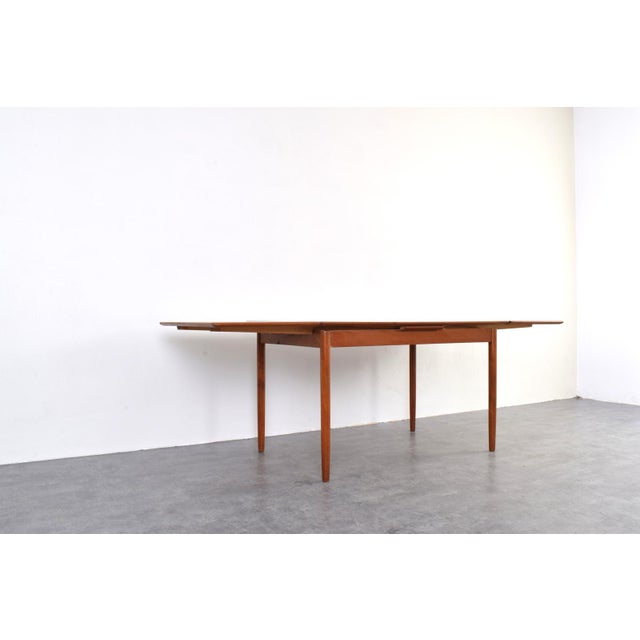 Brown Mid-Century Modern Danish Extendable Dining Table in Teak, 1960s For Sale - Image 8 of 18