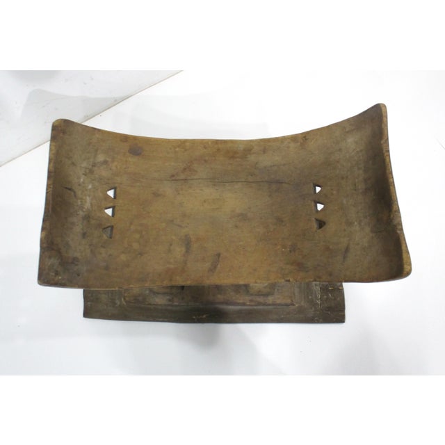 Brown Mid Century African Ashanti Carved Wood Animal Stool For Sale - Image 8 of 11