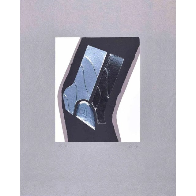 Into the Space is an original embossing on paper and metal realized by Carlo Scarpa. The artwork is in good condition, on...