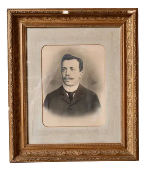 French Artist, Man with Mustache, 1910, Photographic Print, Framed