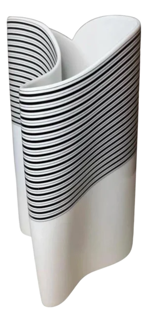 1960s Barbara Brenner Rosenthal Studio Linie Op Art Wave Vase, Germany