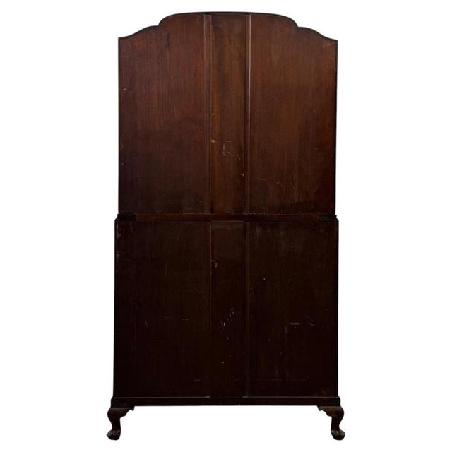 Antique English Edwardian Burr Walnut Cabinet For Sale - Image 9 of 13