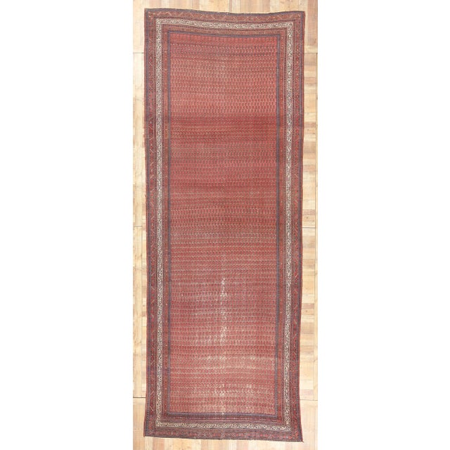 Early 20th Century Extra-Long Antique-Worn Persian Saraband Rug - 07'03 X 19'11 For Sale - Image 9 of 9