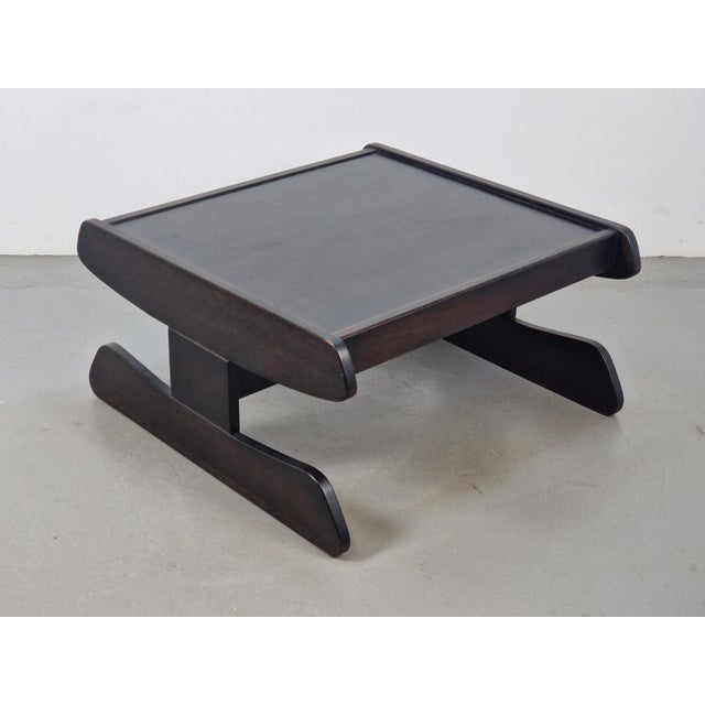 Brown Postmodern Architectural Wooden Coffee Table, Germany, 1970s For Sale - Image 8 of 15