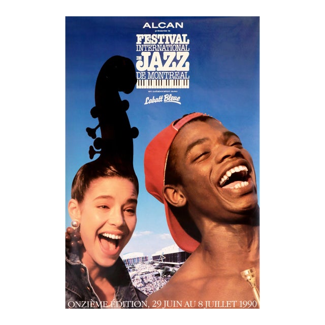 1990 Original Montreal International Jazz Festival Poster For Sale