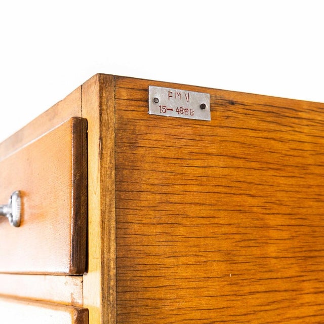Tall Multidrawer Engineers Cabinet, 1950s For Sale - Image 12 of 13