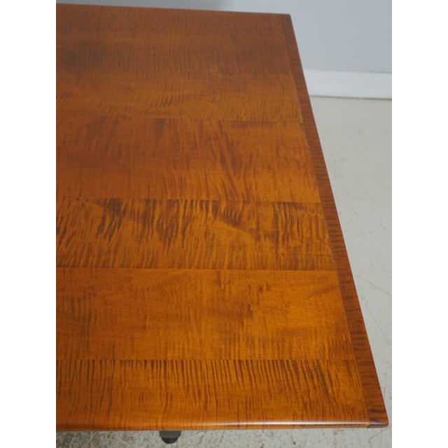 Eldred Wheeler Attributed Benchmade Tiger Maple Dining Tavern Table For Sale - Image 12 of 18