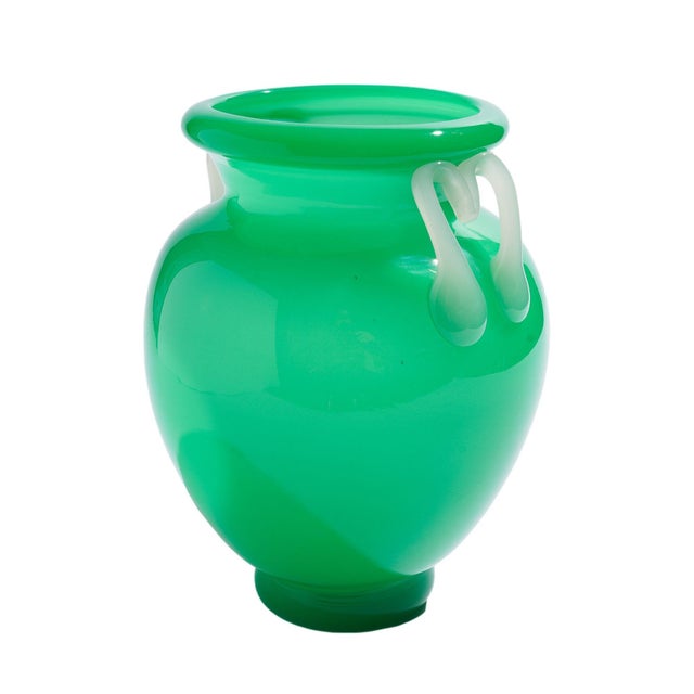 Large Jade Glass Amphora by Steuben, C. 1920 For Sale In Chicago - Image 6 of 11