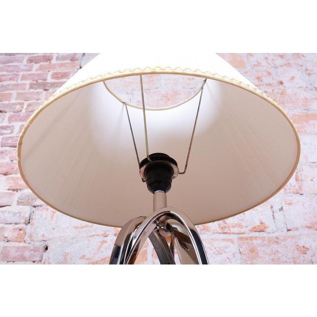 Metal Art Deco Table Lamp in Chromed Metal by Mauro Ferretti, Italy, 1920s For Sale - Image 7 of 12