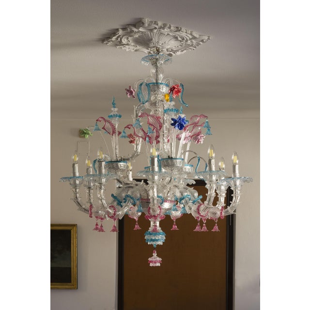Ca Rezzonico Chandeliers in Murano Blown Glass, Set of 2 For Sale - Image 6 of 15