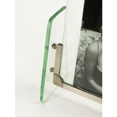 Mid-Century Picture Frame in Glass and Steel attributed to Fontana Arte, Italy, 1950s For Sale - Image 12 of 15