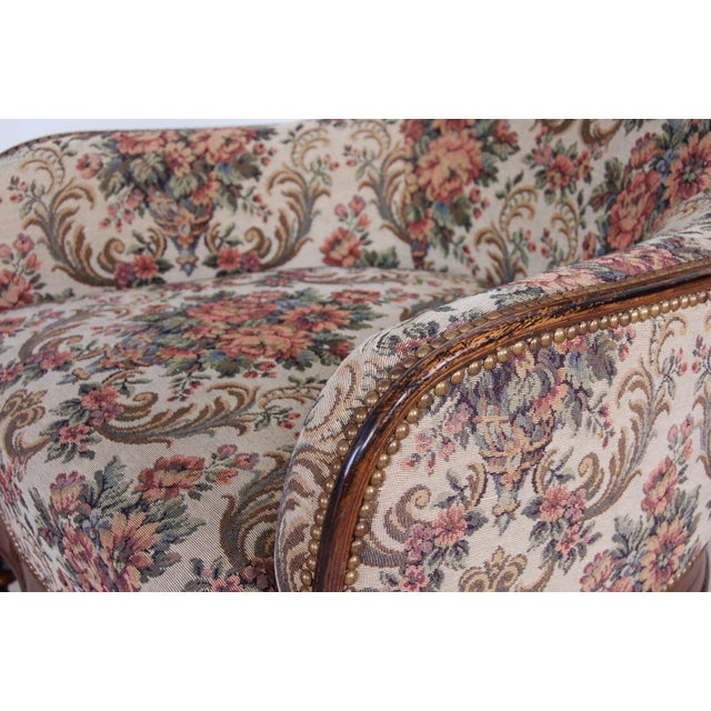 Brown Antique Lounge Chair, 1800s For Sale - Image 8 of 18