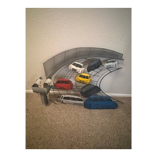Curtis Jeré "Nascar" 3d Metal Large Wall Sculpture 2002 : 40 X 30 X 5" For Sale
