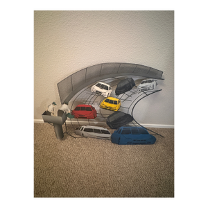 Curtis Jeré "Nascar" 3d Metal Large Wall Sculpture 2002 : 40 X 30 X 5"