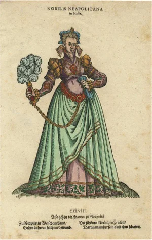 Jost Amman, Noblewoman of Naples, 1577, Woodcut