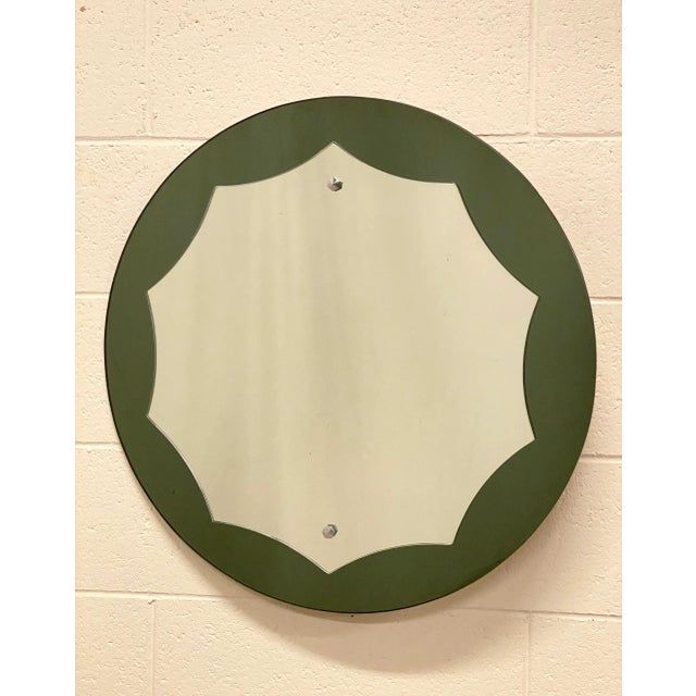 Round Mirror from Cristal Art, 1970s For Sale - Image 9 of 9