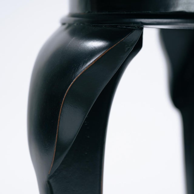 Round Black Marble Side Table, Black Forest, Germany, 1970s For Sale - Image 10 of 13