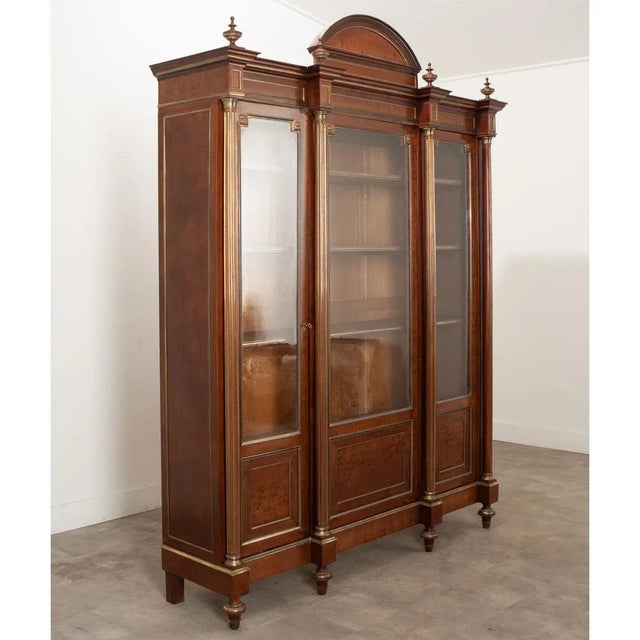 19th Century French Louis XVI Style Mahogany Bibliotheque For Sale In Baton Rouge - Image 6 of 12