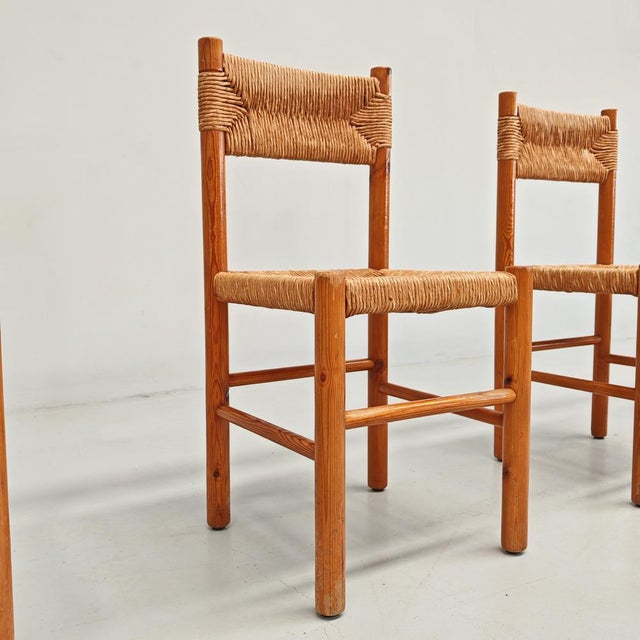 Chairs in Fir Wood and Rope by Raffaello Biagetti from Atelier Biagetti, 1970s , Set of 4 For Sale - Image 11 of 18