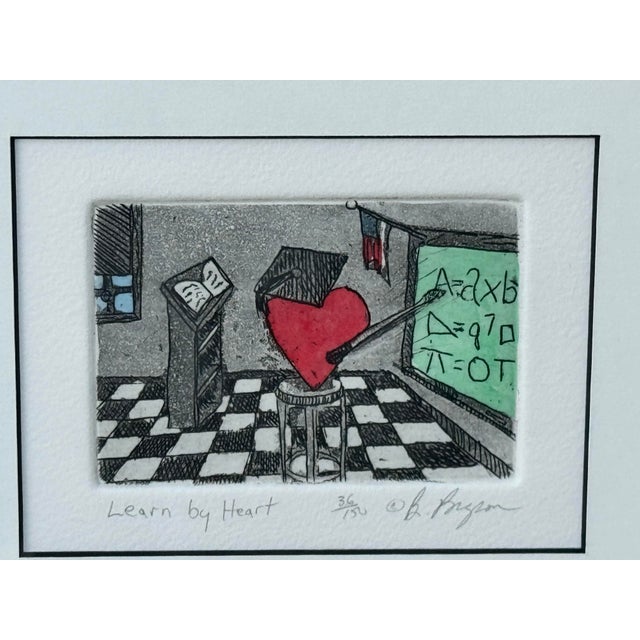 Late 20th Century Vintage Framed Bill Bryson Print “Learn by Heart” For Sale - Image 5 of 6