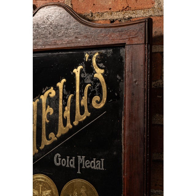 Early Reverse on Glass Gold Leaf Painted Mitchell's Cigarettes Sign For Sale In Chicago - Image 6 of 9