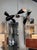 Black Stilnovo Style Chandelier With Three Double Coned Articulating Arms For Sale - Image 8 of 9