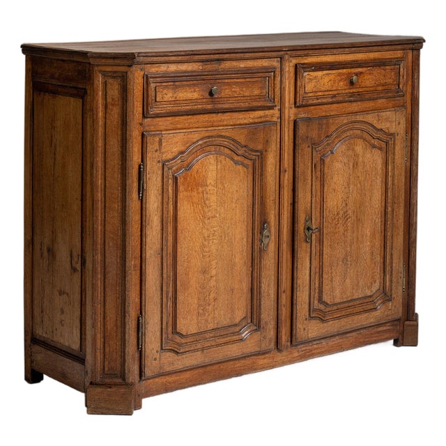 Early 19th Century France Honey Oak Carved Oak Sideboard For Sale