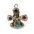 18th Century Antique 14k Yellow Gold Multi Gem Windmill Pendant For Sale - Image 5 of 6