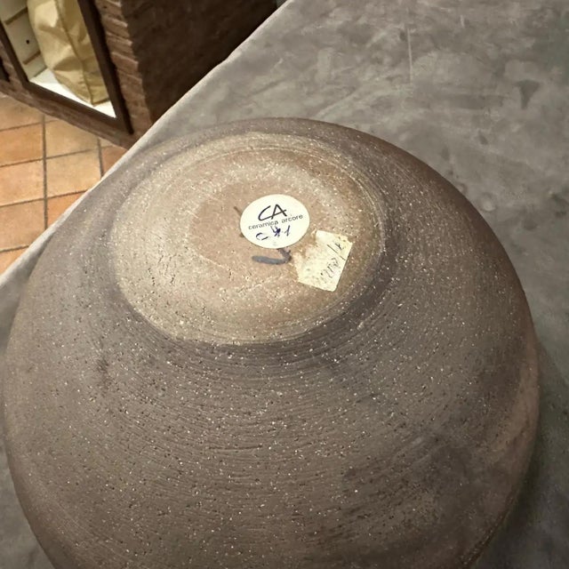 1960s Organic Modern Stoneware Bowl by Nanni Valentini for Ceramica Arcore For Sale - Image 9 of 12