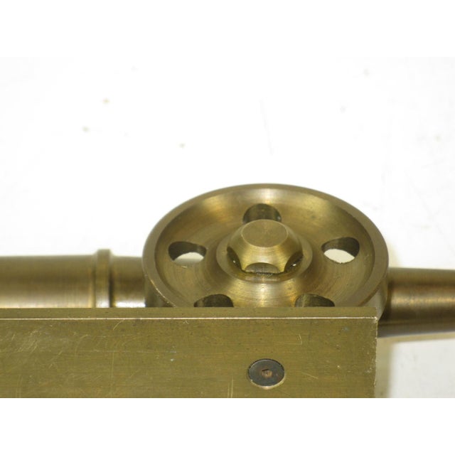 Metal Cannon Toy 1940's Heavy Brass Mid-Century Modern Style WWI, WWII For Sale - Image 7 of 12