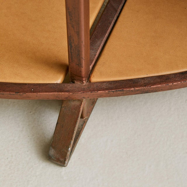 Vintage Custom Italian Metal Bar Cabinet with Blush Marble Top For Sale - Image 16 of 18