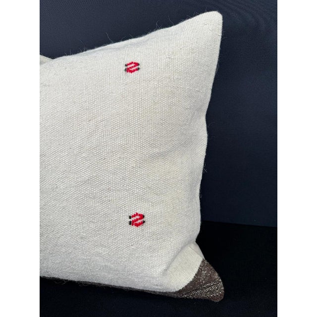 Contemporary Turkish Hemp Pillow Cushion Natural Beige Brown Cushion Cover 20x20 For Sale - Image 3 of 4