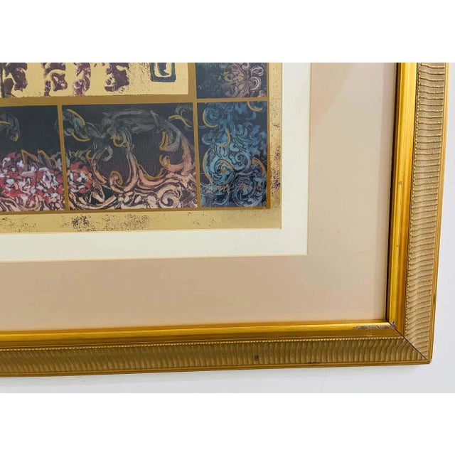 Large Vintage Heraldic Shield With Crown Print For Sale - Image 9 of 13