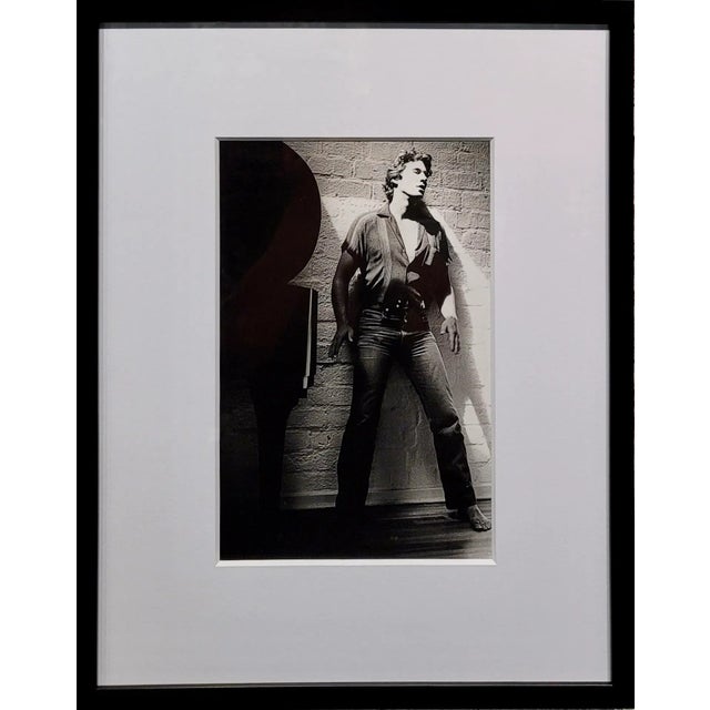 Glass Herb Ritts -1982 Study Portrait of Richard Gere -Rare Original Silver Gelatin Photo For Sale - Image 7 of 7