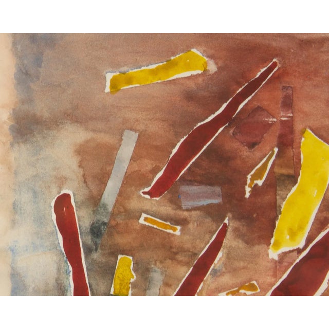 Harry Hilson Signed 1962 Abstract Watercolor Painting For Sale In Indianapolis - Image 6 of 10
