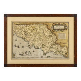Framed Map of Tuscia For Sale