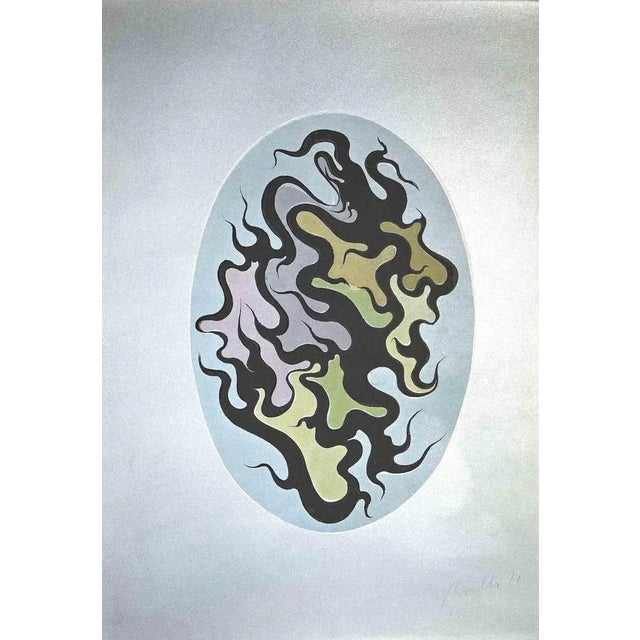 Luigi Boille, Composition, Original Screen Print, 1971 For Sale - Image 3 of 3