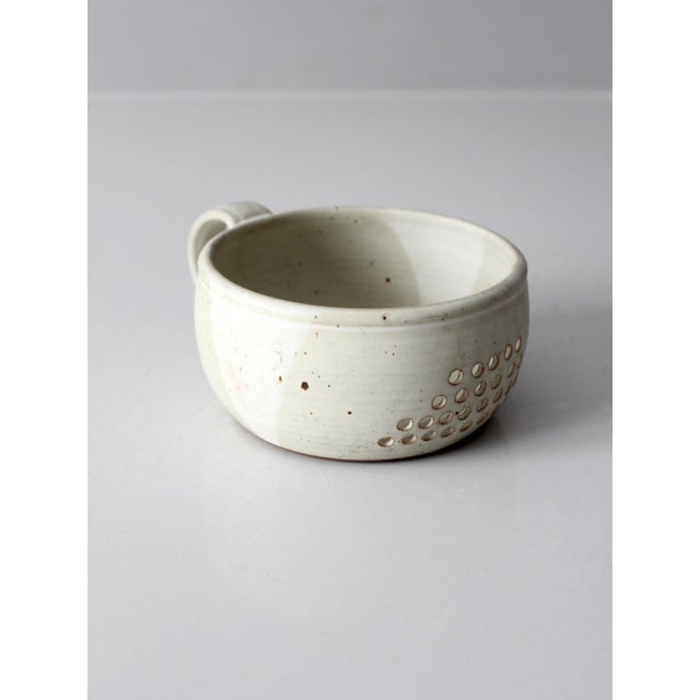Ceramic Vintage Handmade Studio Pottery Berry Bowl For Sale - Image 7 of 11