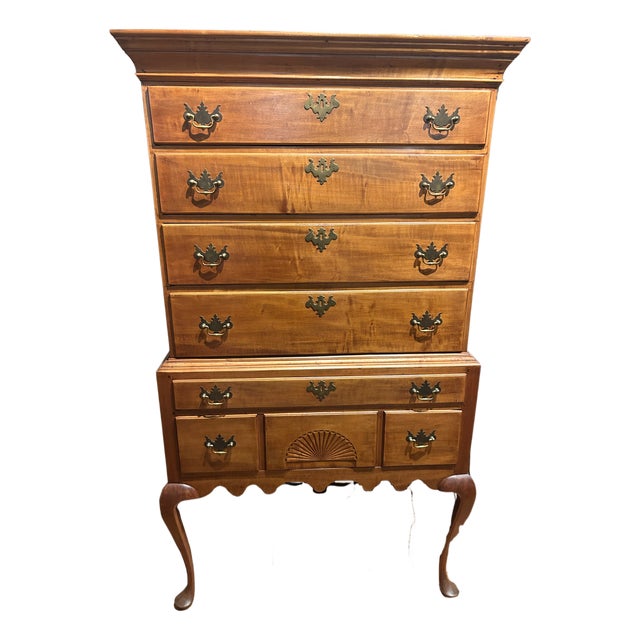 18th C. 4 Drawer High Boy For Sale