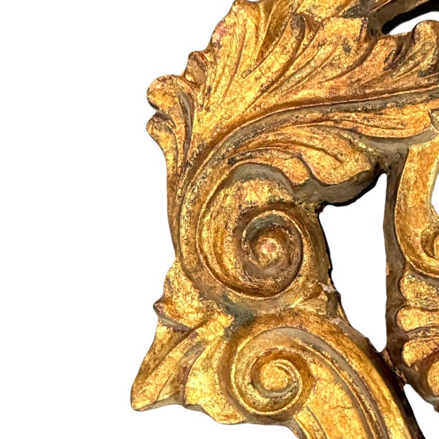 1960s Mid 20th Century Vintage Italian Florentine Rococo Revival Gilt Mirror For Sale - Image 5 of 9