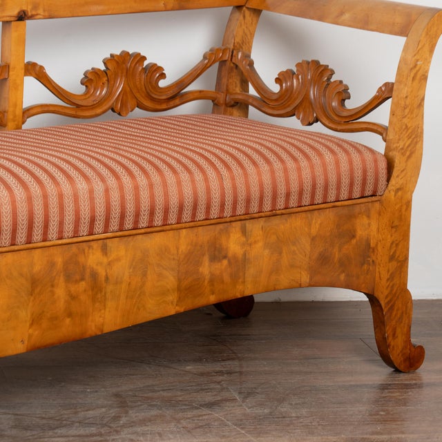 19th Century Swedish Karl Johan Birch Bench For Sale - Image 17 of 18