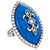 Miriam Salat Navy Blue Sterling Silver ring. This Miriam Salat Ring features Blue color resin with vintage sterling...