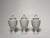 Neoclassical Neoclassical Small White Porcelain Lidded Urns, Set of 3 For Sale - Image 3 of 12
