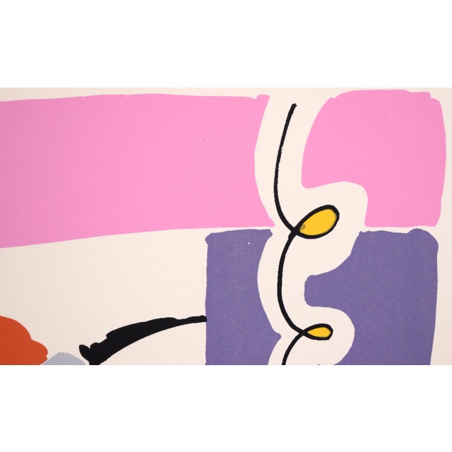 1980s "Pink Sky" Abstract Geometric Screen Print Numbered 7/30 by Harvey Daniels For Sale - Image 4 of 10