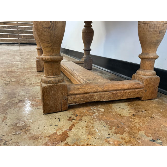 Early 20th Century Scandinavian Baroque Rustic Oak Side Table For Sale - Image 14 of 17